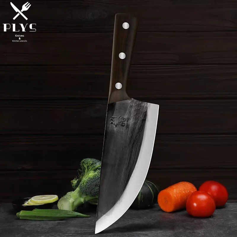 PLYS Chopping knife High Hardness Meat Cleaver Stainless Steel Forged Butcher Knife Commercial Meat Dividing Knife