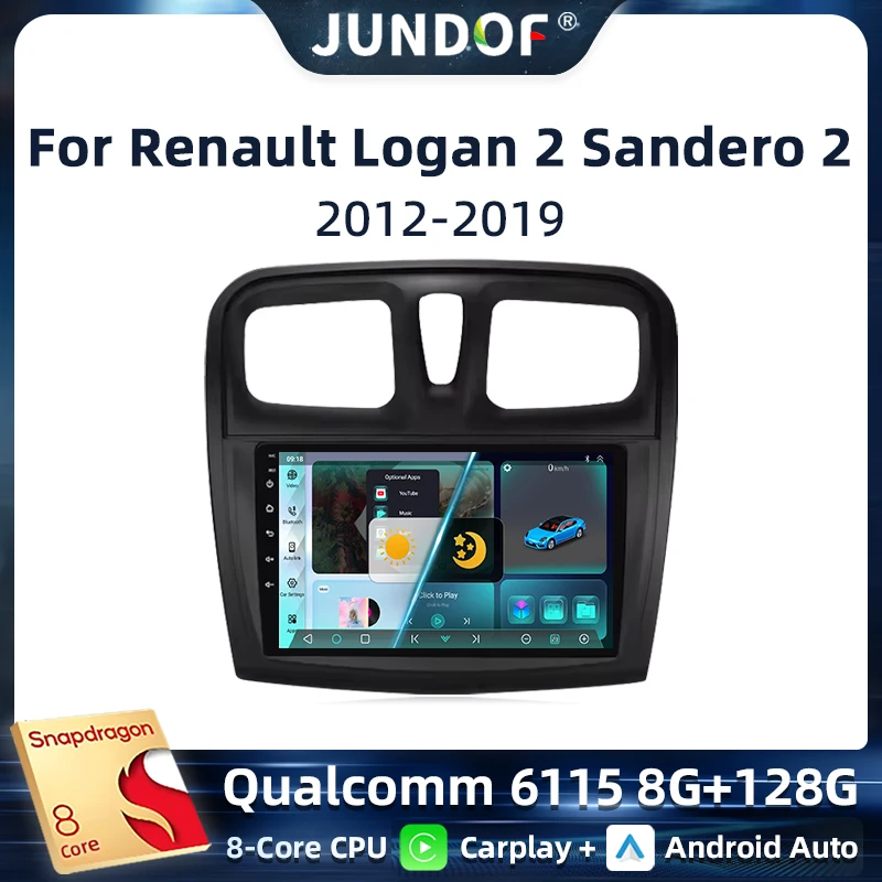 

For Renault Logan 2 2012 - 2022 Sandero 2 2013 - 2022 Android 13 GPS Car Radio Navigation Multimedia Video Player Stereo BT