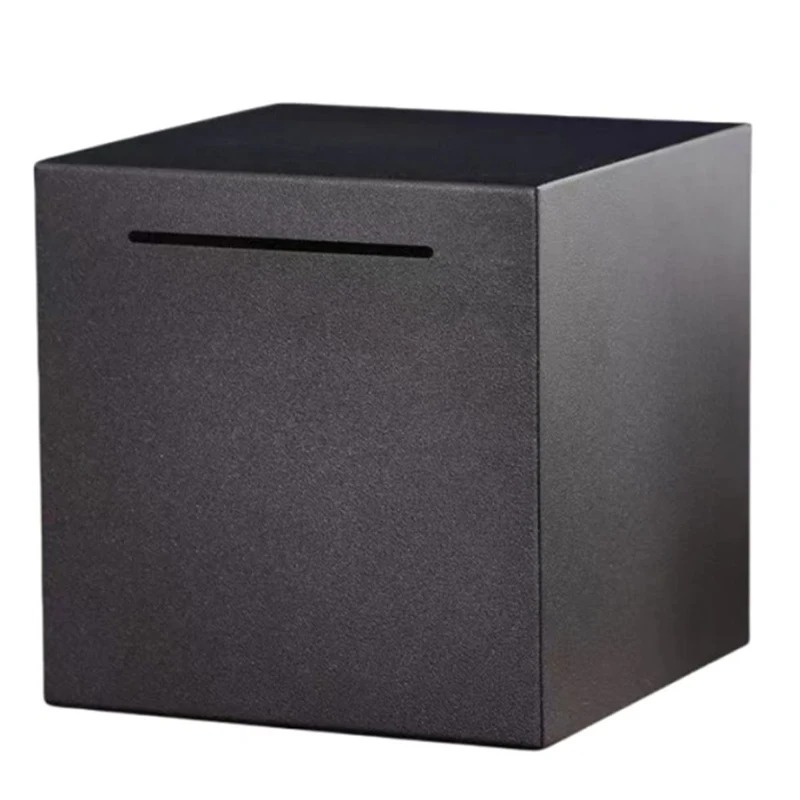 Large Capacity Piggy Bank - 20x20cm Coin Saving Box for Kids, Adults, Secure Metal Cash Jar, No Withdrawal Design