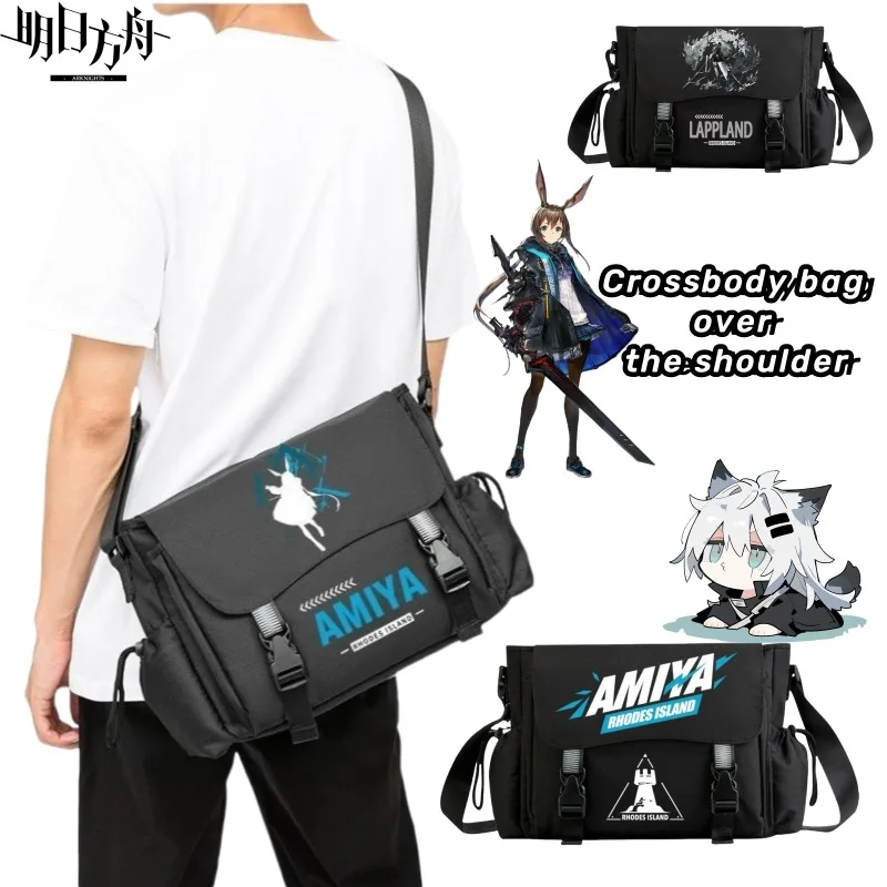 

Arknights Doctor Lappland Rhodes Island Game Peripherals Creative Cartoon Student Large Capacity One Shoulder Crossbody Bag Gift