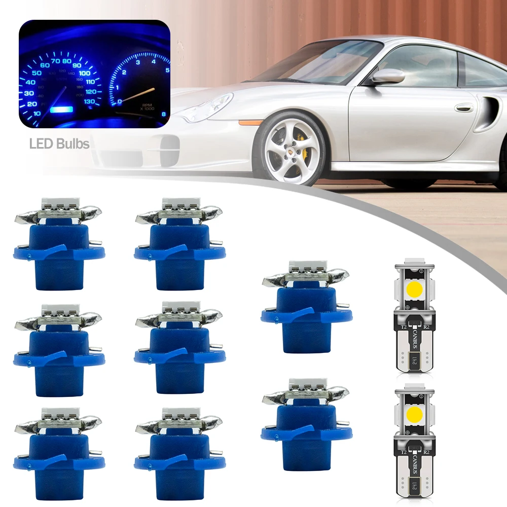 10Pc For Porsche 911 996 Boxster 986 1998 1999 2000 2001 Led Bulbs Car Speedometer Cluster Dashboard Warming Indicator Lamps