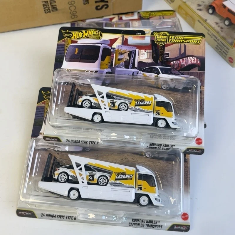 New Sale Hot Wheels Premium Car Culture JMN15 Team Transport Serise Legends Tour '24 Honda Civic Type R Model Cars Surprise Toys view 6