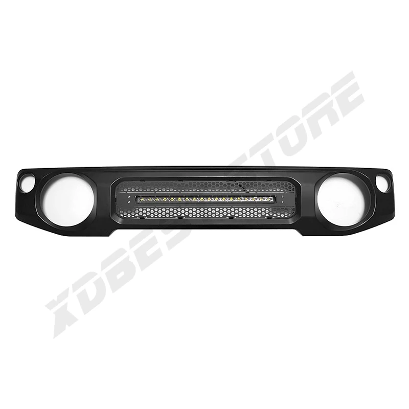 Przedni grill dla Suzuki Jimny JB74 JB64 2019-obecne Gen4 Sierra JB74W JB64W z reflektor LED kratki samochodowe akcesoria