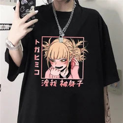 New Anime Himiko Toga Printing T-shirt Women Men Fashion Tees Round Neck Anime T-shirt