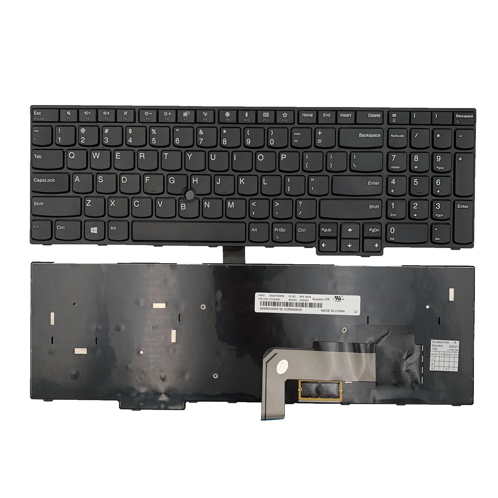 

New For Lenovo IBM ThinkPad Edge E570 E570c E575 US OEM Keyboard without point