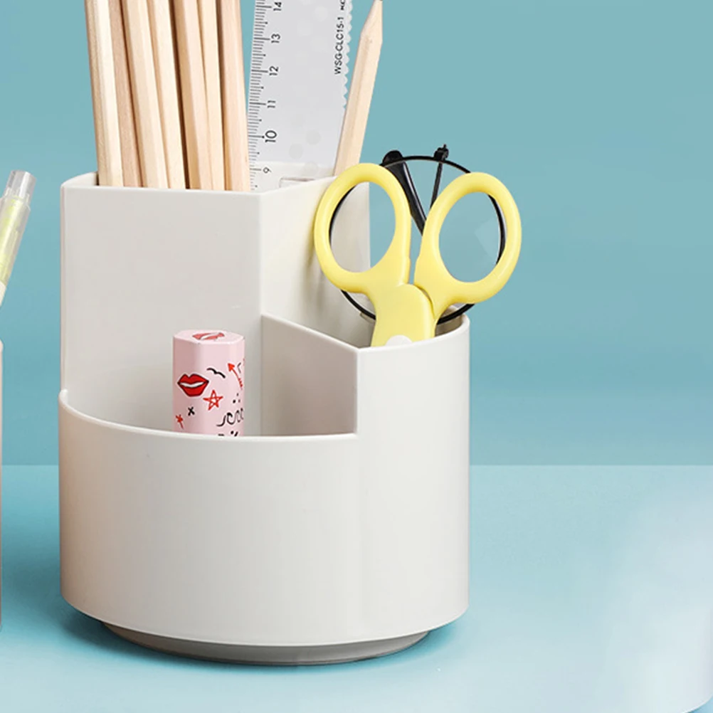 

Rotating Pen Holder Multifunction Office Pencil Storage Containers Stationery PP Large Capacity Makeup Brushes Organizer