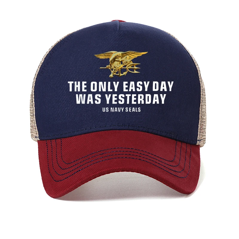 

New Navy Seals The Only Easy Day Was Yesterday Men hat outdoor Tactical Shooting Baseball Cap summer breathable Mesh cool hats