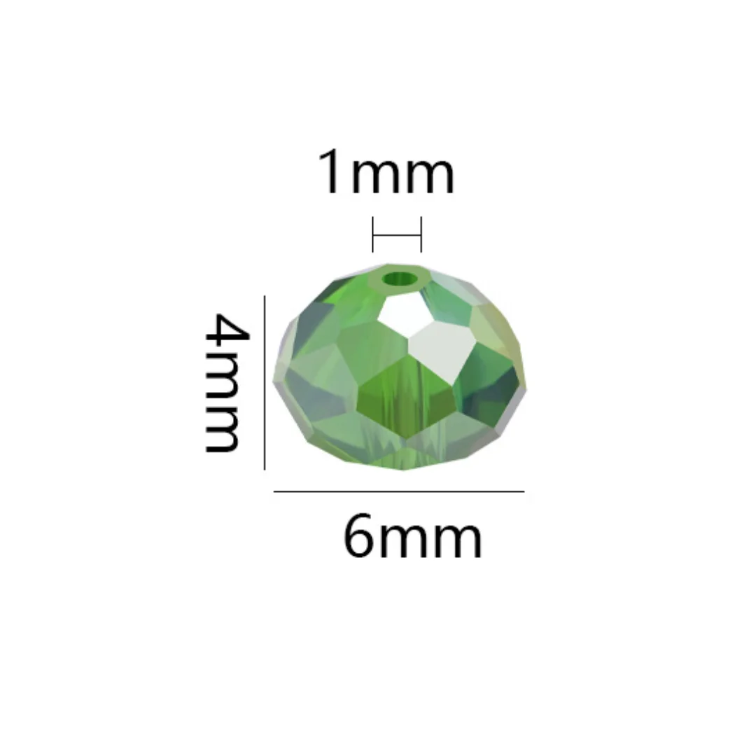 4MM 6MM 8MM mieszane szklane koraliki Rondelle fasetowane kryształowe luźne koraliki do tworzenia biżuterii bransoletka Nacklace kolczyki DIY frezowanie — zdjęcie 3