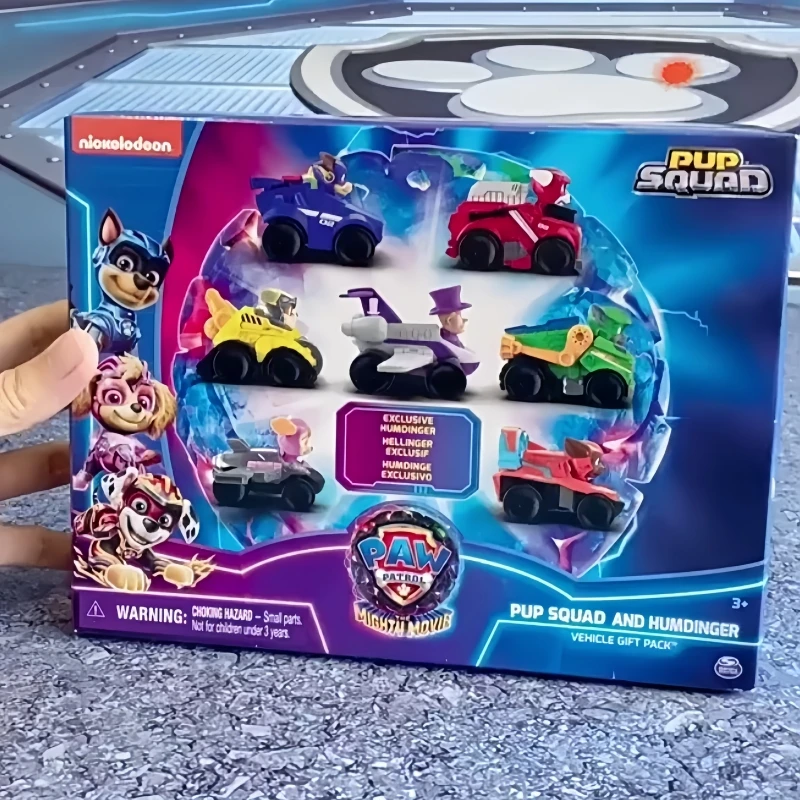 

Paw Patrol Mighty Movie Pup Squad Patroller Truck Action Figure Toys Feature Vehicle Humdinger Set Car Aircraft Carrier HQ Gifts