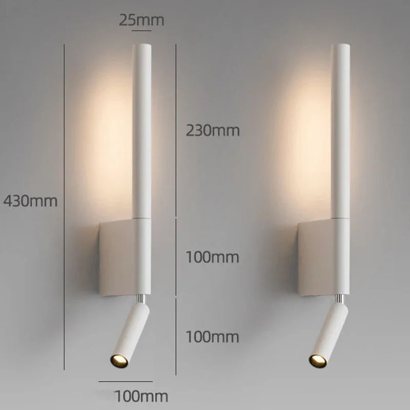 LED Wall Lamp Interior Wall Lamp Fixture Reading Lights Indoor Lighting Room Decor Night Lamps Bedside Table Bedroom