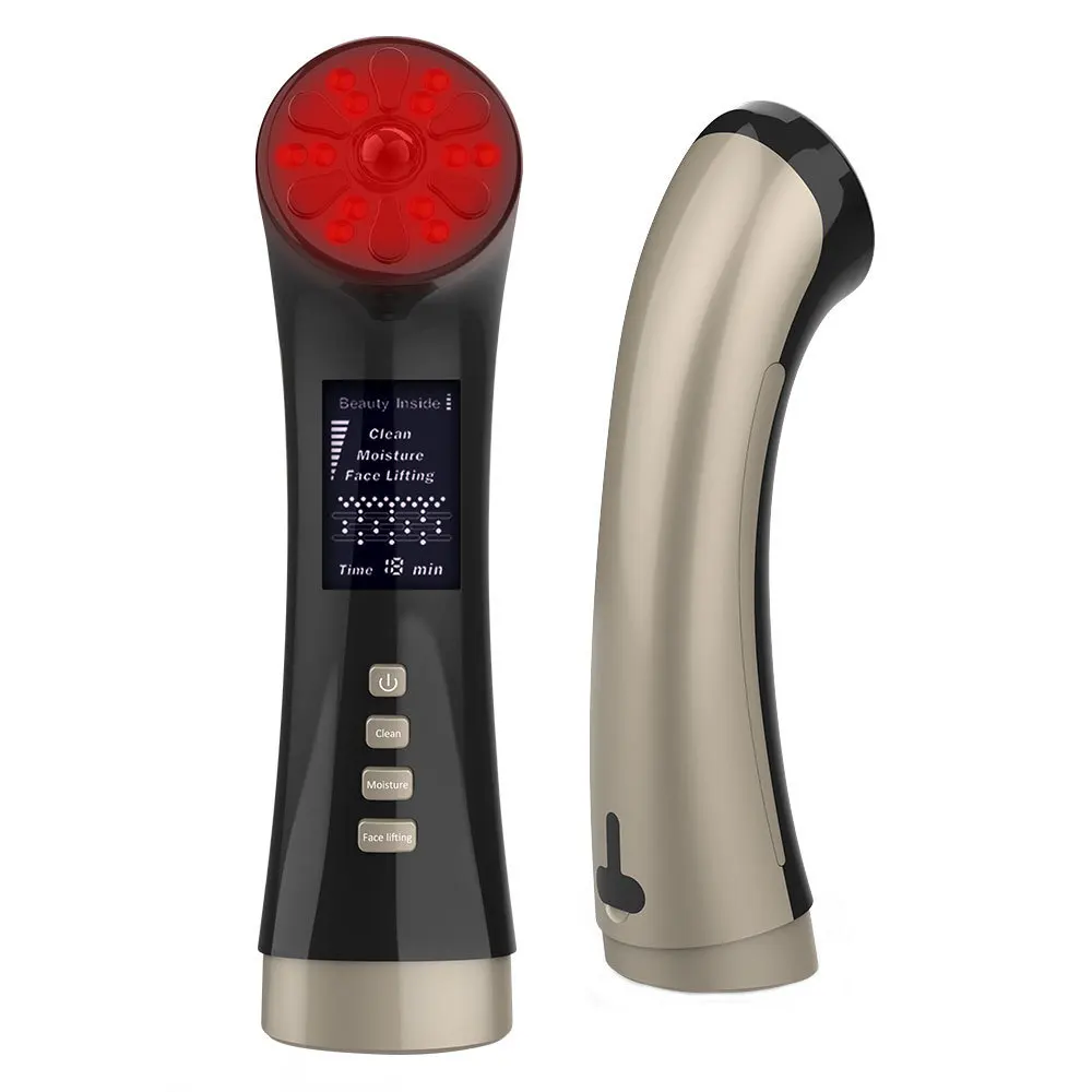 

LCD Screen Facial Microcurrent Skin Rejuvenation Lifting Tightening Massager Beauty Device