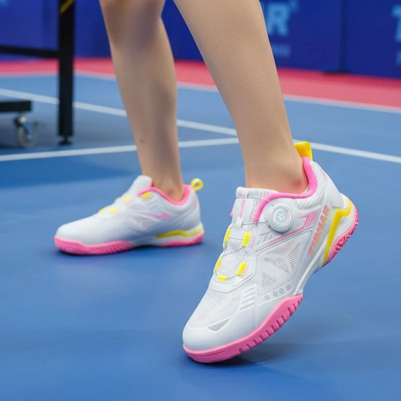 2026 New Trend Badminton Mens Shoes Anti-Slip Man Indoor Court Shoes Unisex Men Tennis Shoes Quick Lacing Table Tennis Shoe Men