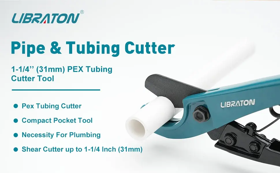 Libraton Pex Cutter 31 mm Pex Rohr Cutte PEX Rohrschneider 1,25 Zoll PEX Rohrschneidewerkzeuge für PEX PVC PPR Kunststoff – Detail 1