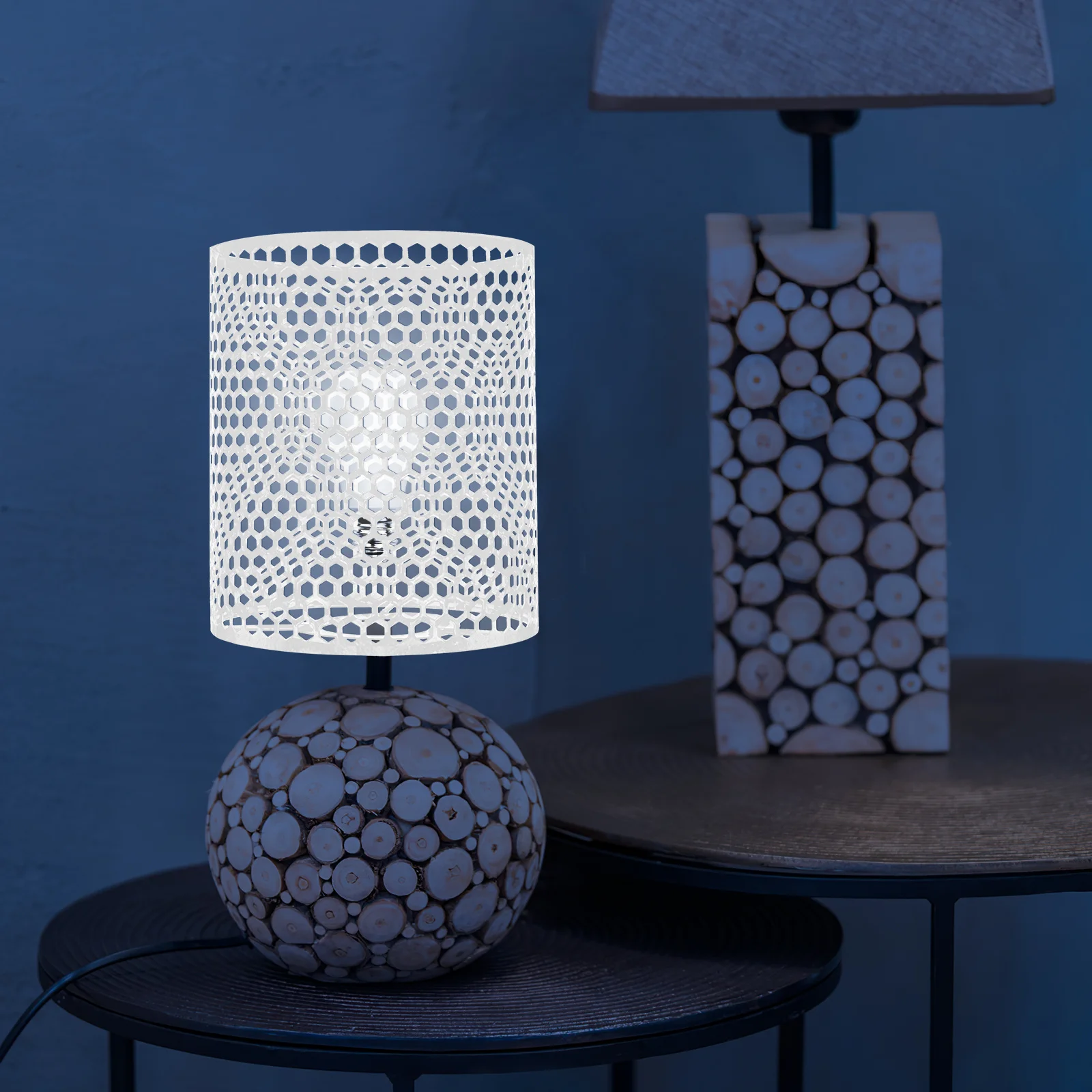 

Iron Hollowed Lampshade Cover Simple Retro Rustic Design Ceiling Lamp Decor Replacement Cover for Dining Kitchen Bedroom