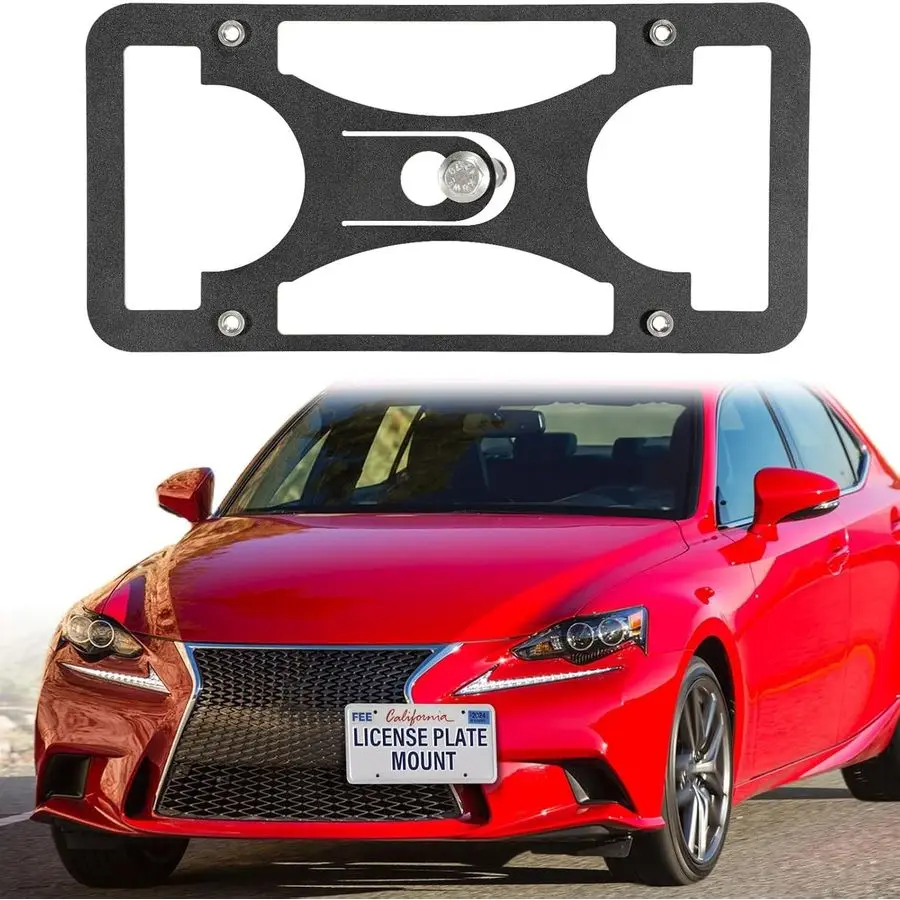 

Drill Front License Plate Bracket Mount Kit Compatible with Lexus is 20212024 Installs in Seconds,Front Bumper License Plate Mou