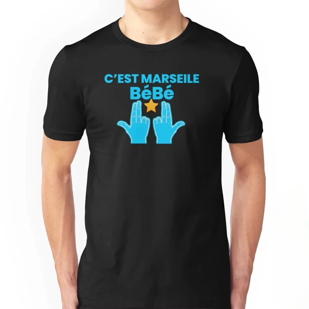 C'est Marseilles Bebe Rapper OM T-Shirts Streetwear Oversized Casual Men's Women Clothing JUL Funny Cotton Tee Short Sleeve Tops