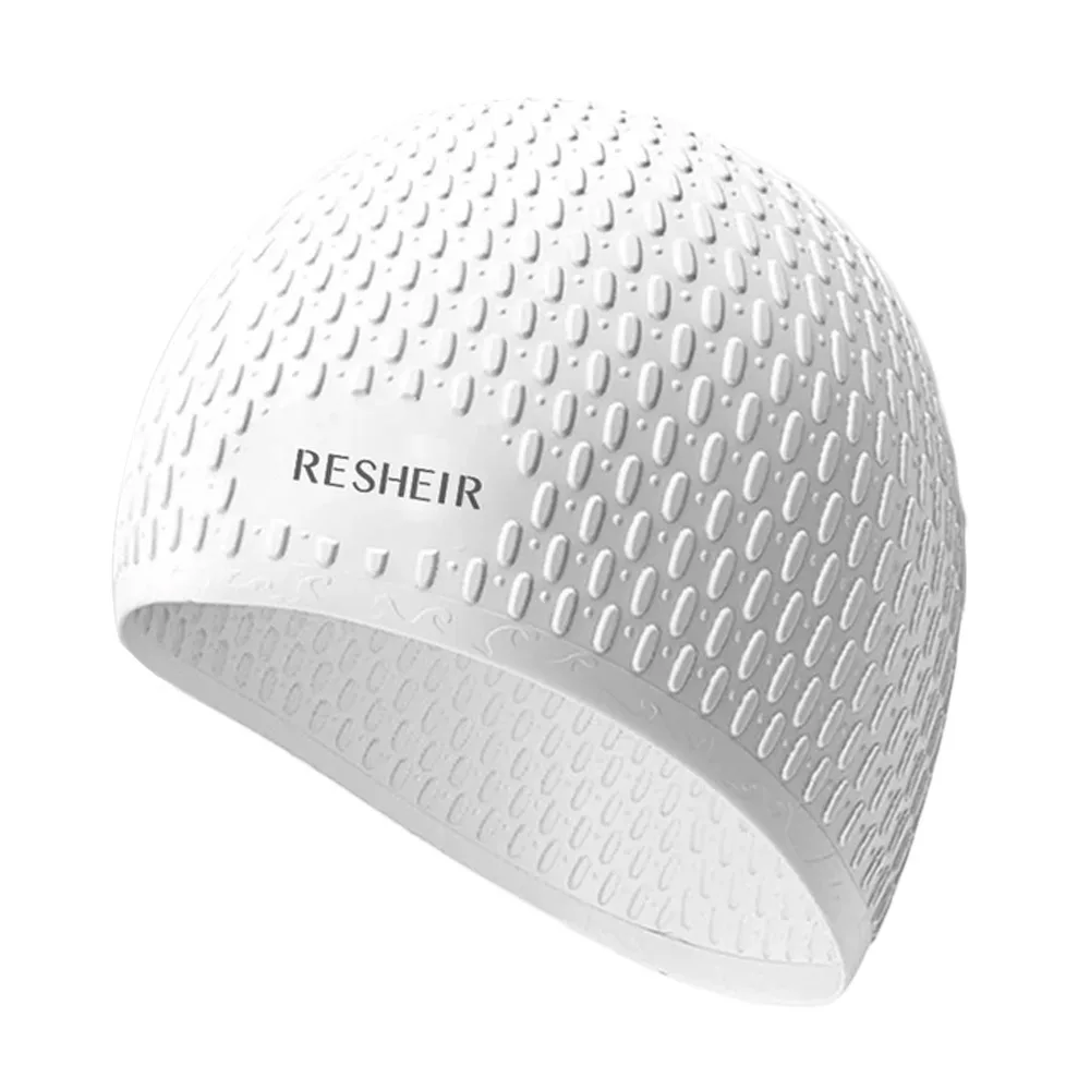 

Эластичная летняя шапочка для плавания большого размера, удобная силиконовая шапочка для плавания, водонепроницаемая, профессиональная, с защитой ушей