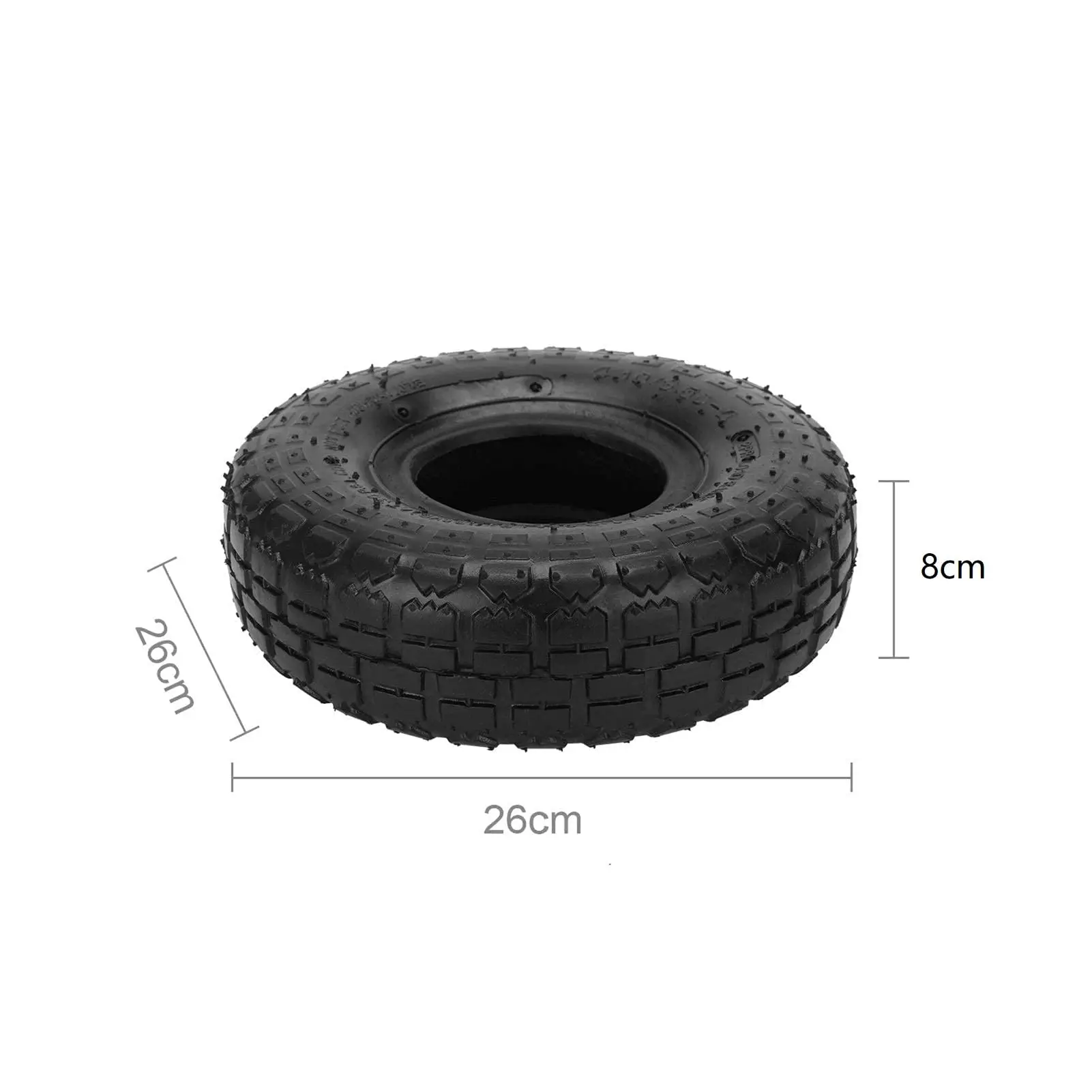 2 PACK Wheelbarrow Trolley Truck Tyre & Inner tube bent valve (4.10 /3.50 - 4)