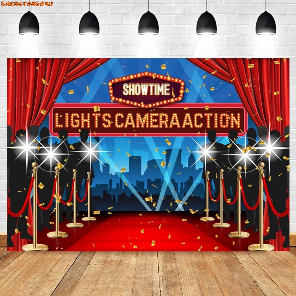 سينما فيلم ليلة موضوع التصوير خلفية السجادة الحمراء الفشار فيلم الحدث ستار كازينو بوكر حفلة عيد ميلاد صورة خلفية