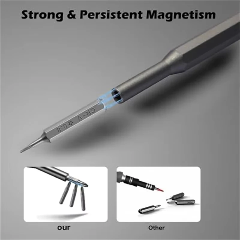 Juego de destornilladores mini 25 en 1 con cabeza plana y cruz, destornilladores pequeños para reparación de teléfonos móviles/PC/cámaras, nuevo 5
