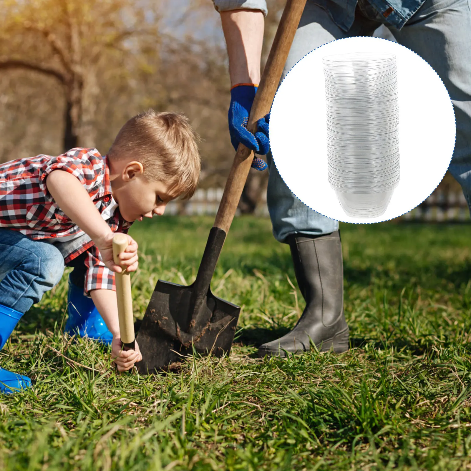 

50 шт. Прозрачные пластиковые крышки для рассады, гидропонные чехлы для выращивания растений без почвы