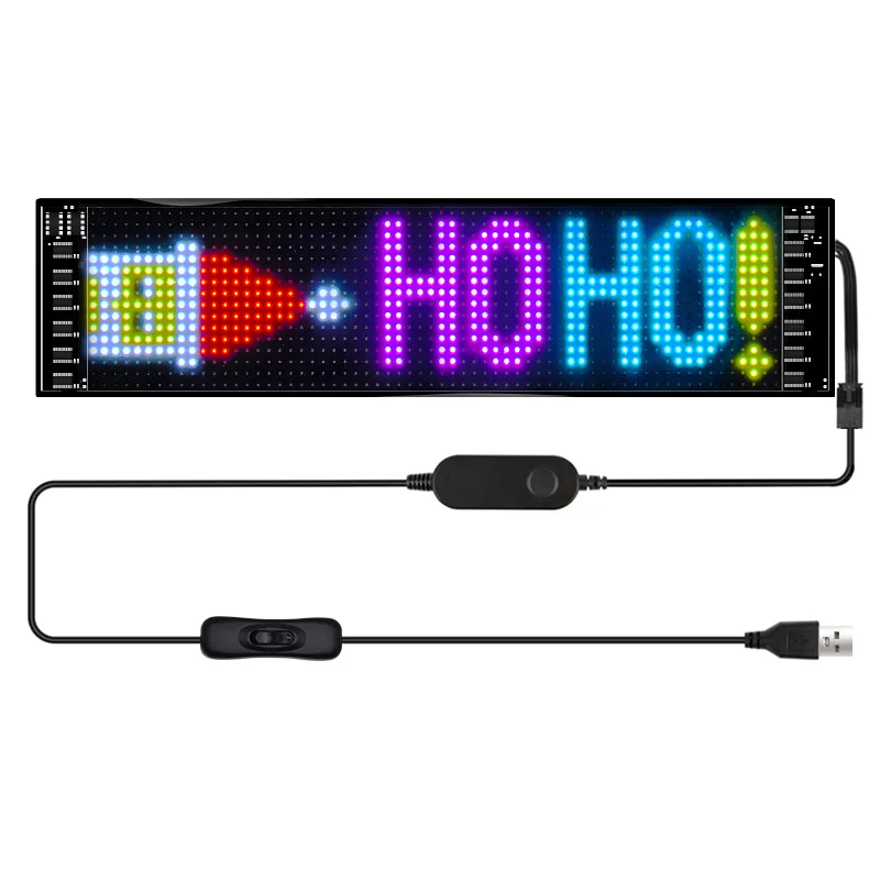 Programmable ultra-thin LED advertising screen, Bluetooth full-color electronic soft screen, party slogans, bar advertisements