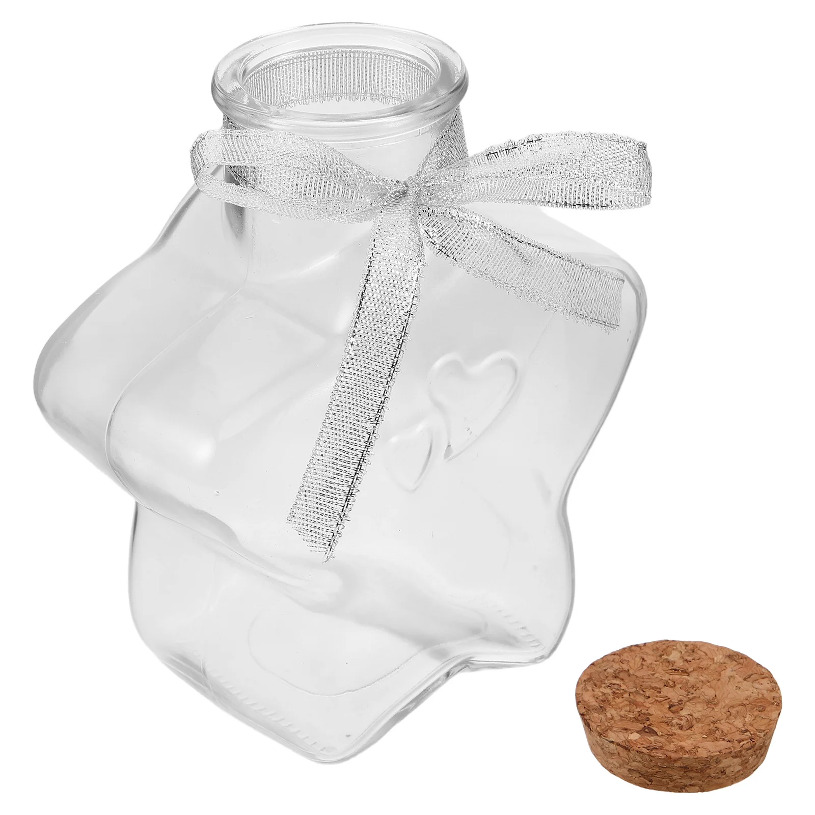 

Star Shaped Glass Wishing Bottle Transparent Glass Jar Cork Lid Decorative Storage Baby Shower Wedding Favor Potion Vial Drift