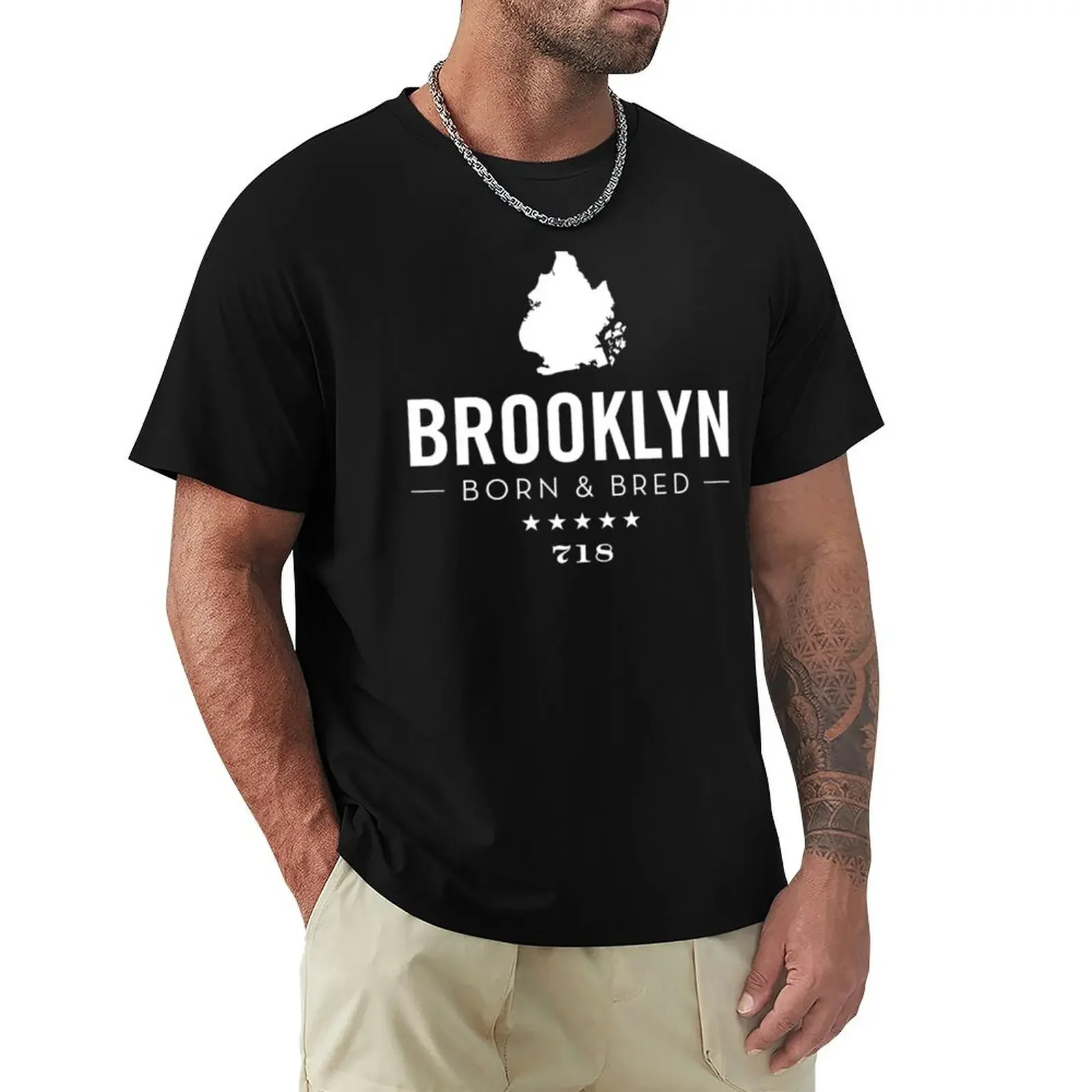 

Brooklyn Born and Bred Premium T-Shirt plus size clothes blanks Short sleeve tee baggy shirts Short sleeve tee men