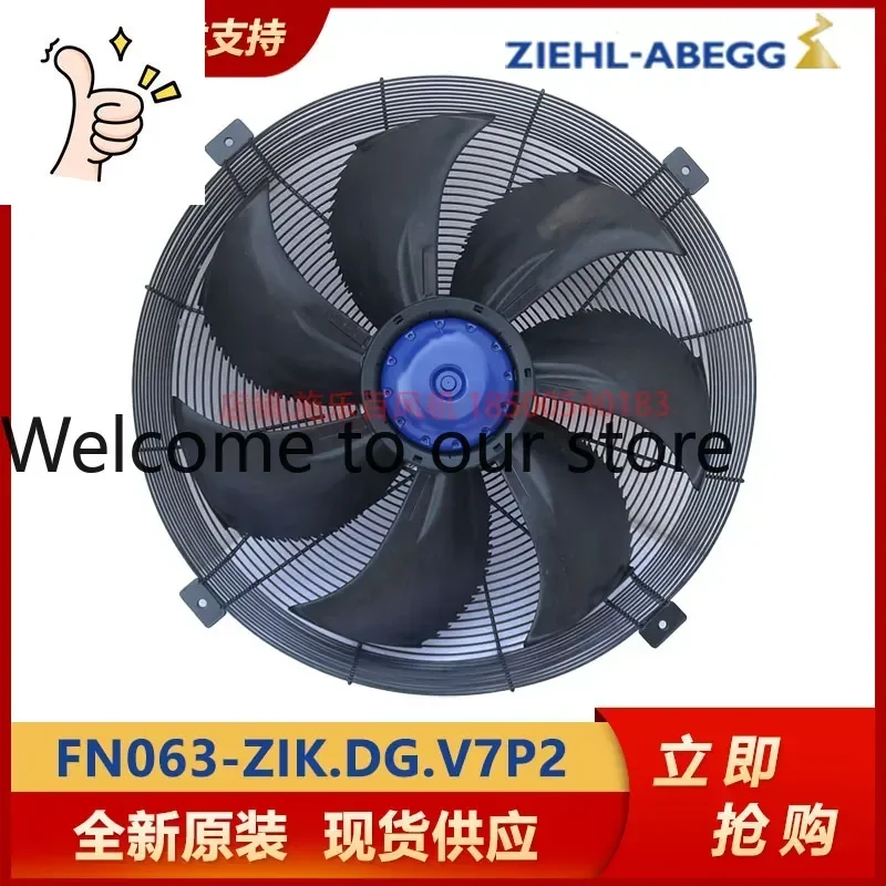 ZIEHL-ABEGG Xerox FN063-ZIK. DG. V7P2 External Rotor Axial Flow EC Fan, Voltage 380V