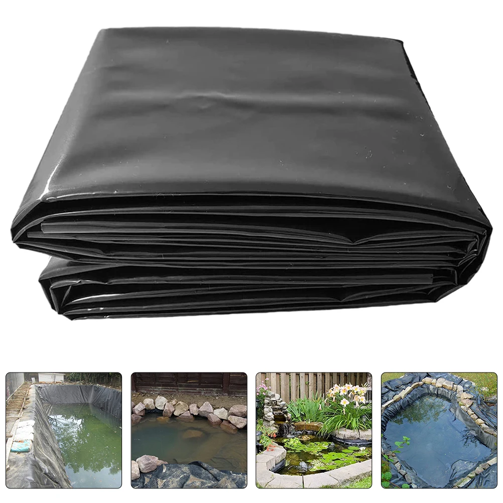 

250cmx300cm Black HDPE Impermeable Membrane Pond Liner Outdoor Pond Insert Fish Crab Plants Gardening Supplies