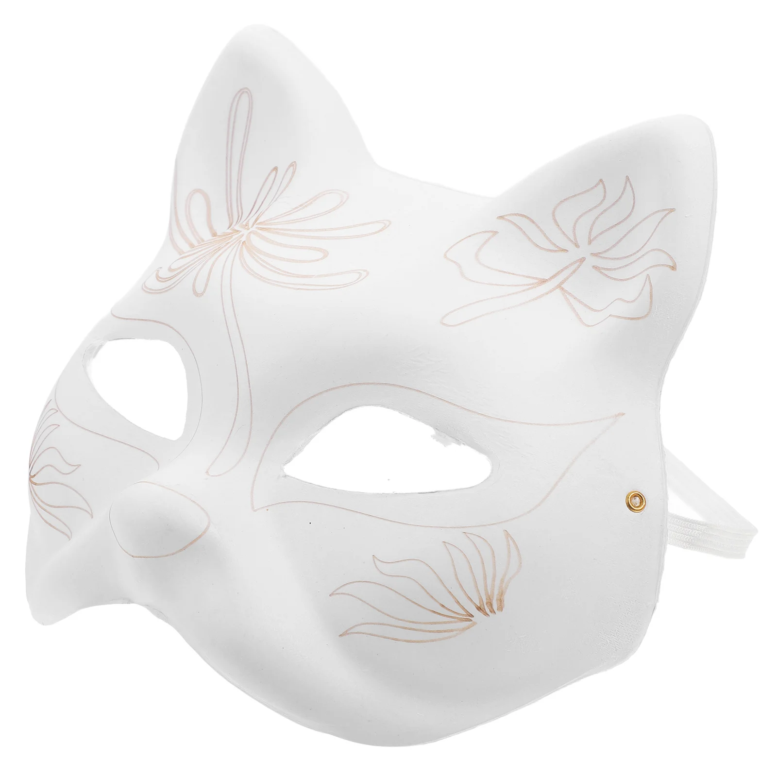Máscara de gato de papel diy em branco sem pintura máscara facial de gato para halloween cosplay festa masquerade máscaras de papel pintáveis em branco máscaras diy