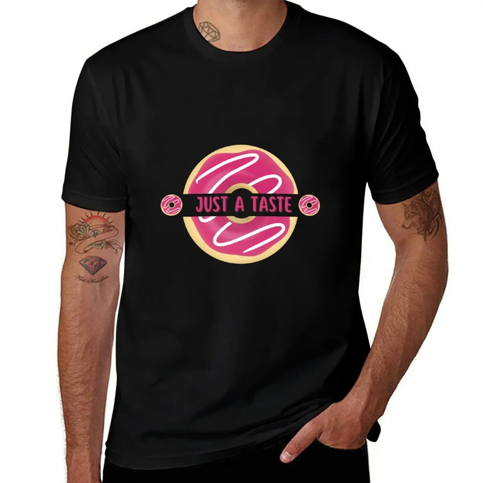 

Donut Just A Taste T-Shirt blue lock topping oversized t shirt t shirts for men