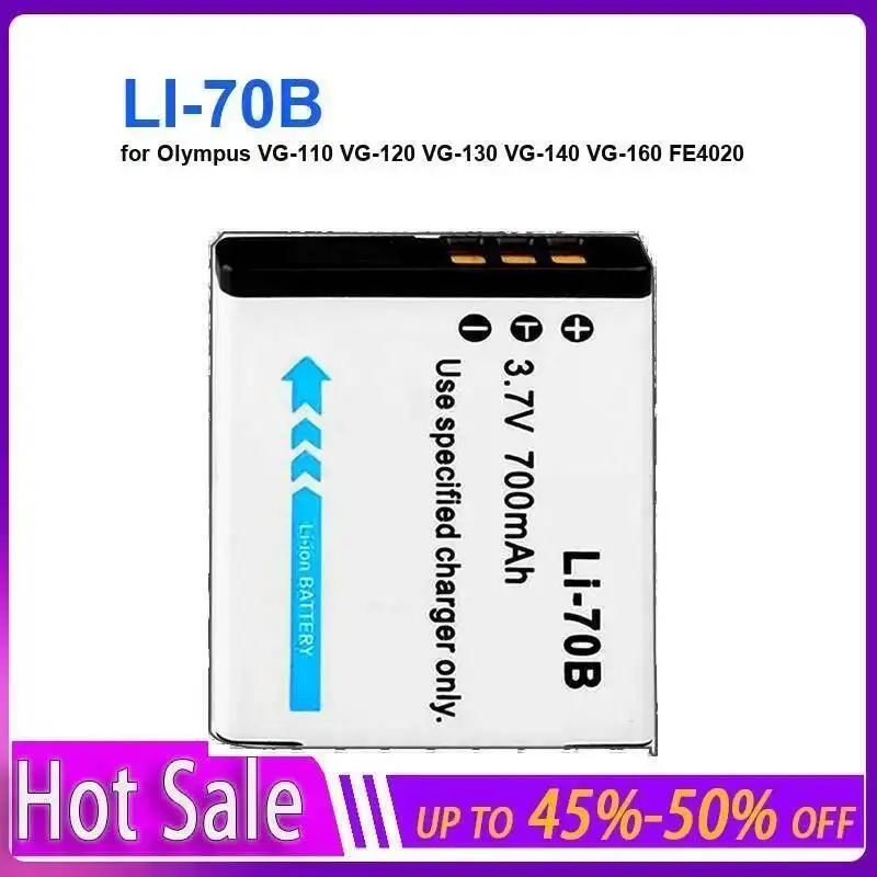 High Quality 700Mah Safe And Reliable LI-70B For Olympus VG-110 VG-120 VG-130 VG-140 VG-160 FE4020 Camera Battery