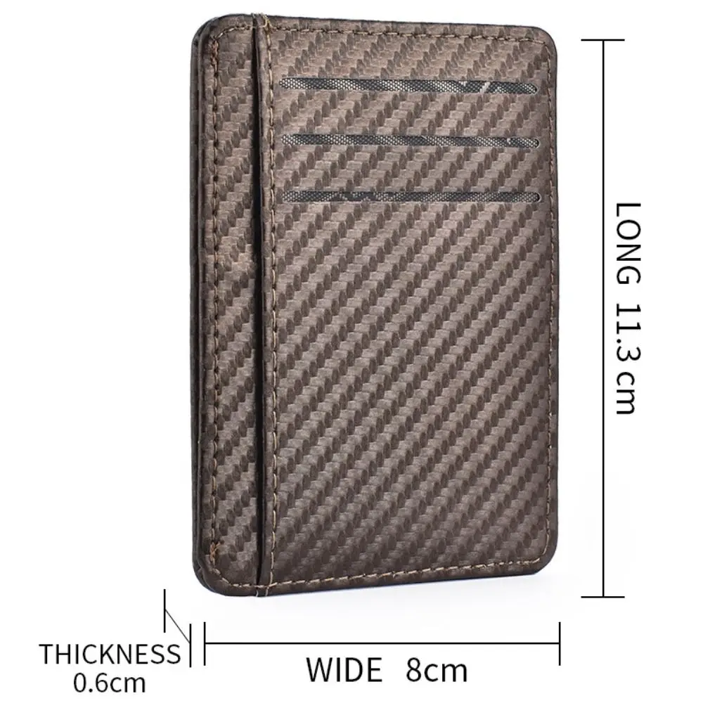 แฟชั่น PU หนังผู้ถือบัตร 5 สีบางเฉียบกระเป๋าหลายกระเป๋ากระเป๋าเหรียญผู้ชายผู้หญิง