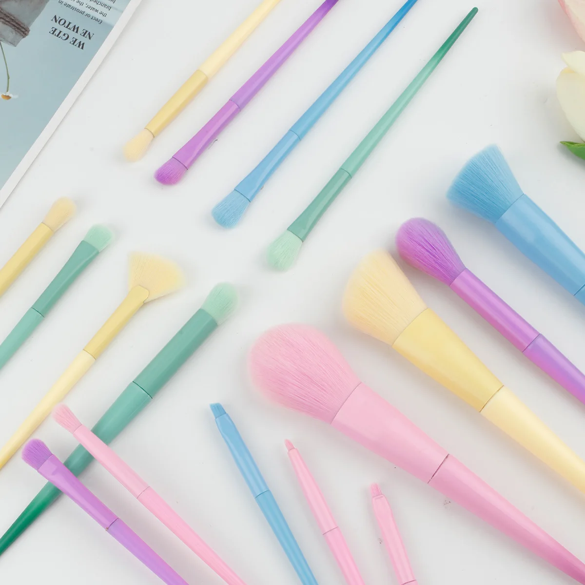 17 色マルチカラーメイクブラシカラーブラシメイクブラシセットメイクツールフルセット