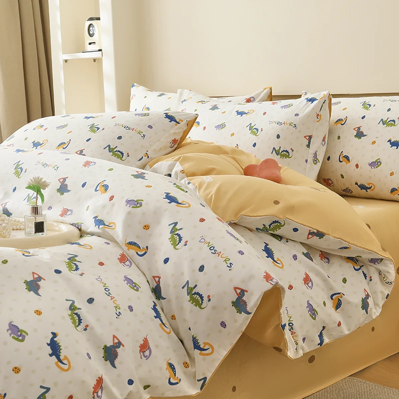 

Bonenjoy 1 шт., пододеяльник из 100% хлопка, пододеяльник в мультяшном стиле, приятный для кожи, постельное белье, пододеяльник, 이불커버 (без наволочки)