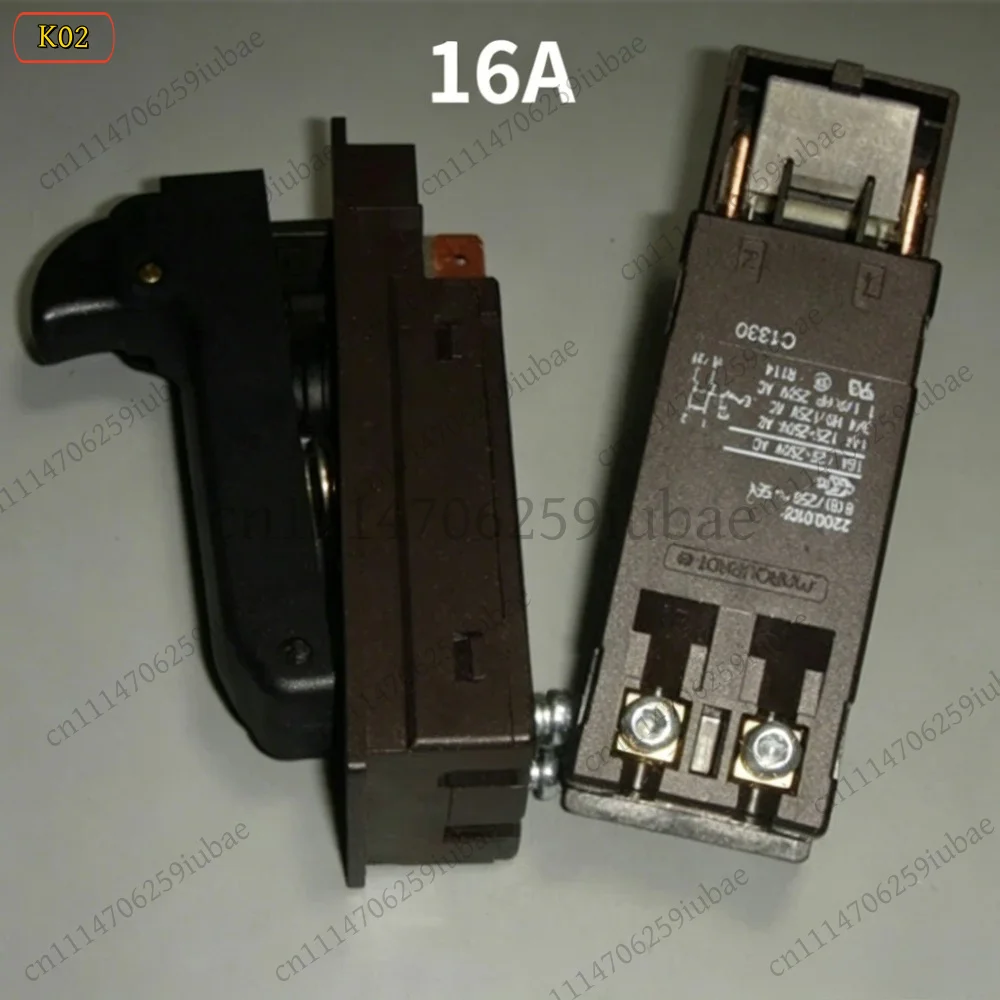 LD_TH 16A Self-Locking Switch for Angle Grinder Polisher Power Tool, High Current Spring Press Switch, Replacement Parts