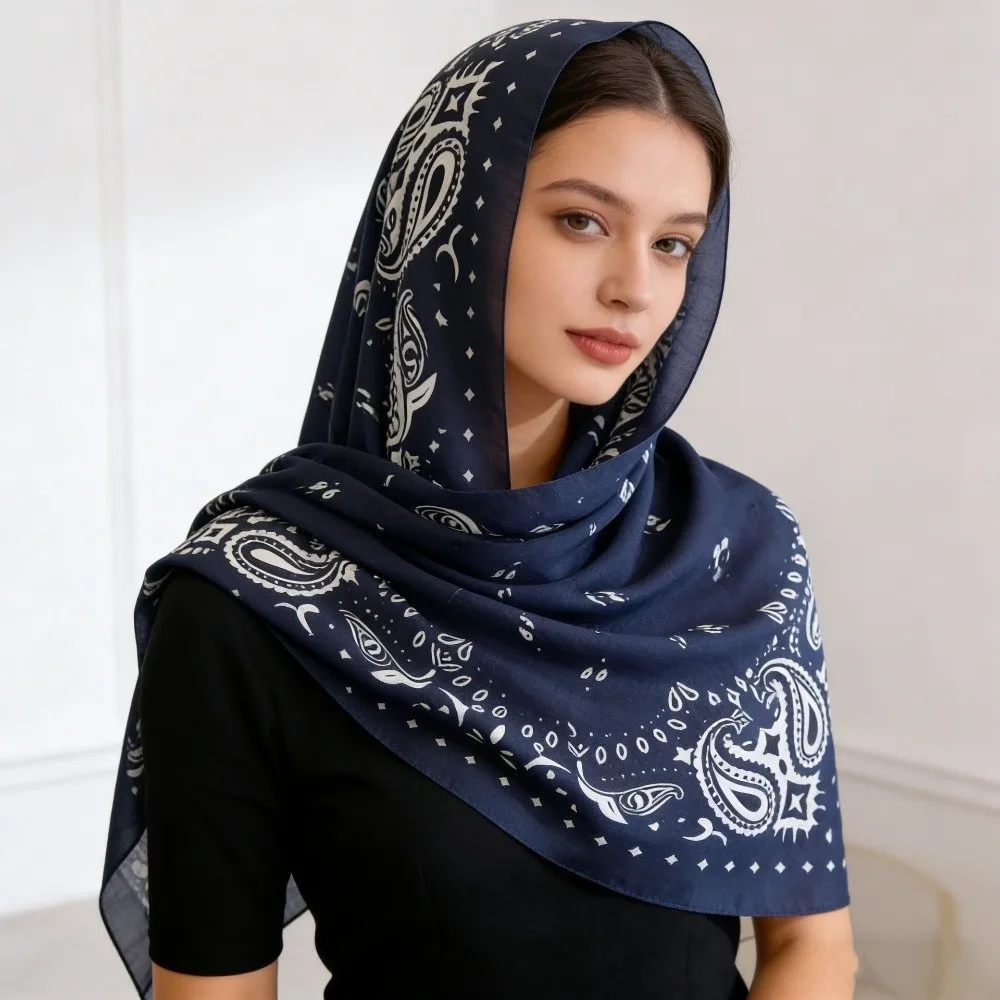 

Retro Thin Square Scarf Korean Style Breathable Small Scarves Large 90cm Square Handkerchief Summer