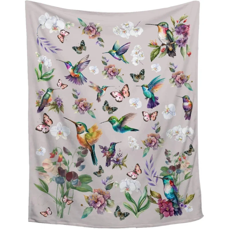 

Hummingbird Blanket Butterfly Men's and Women's Leisure Fashion Theme Enthusiast Gift Sofa Bed Outdoor