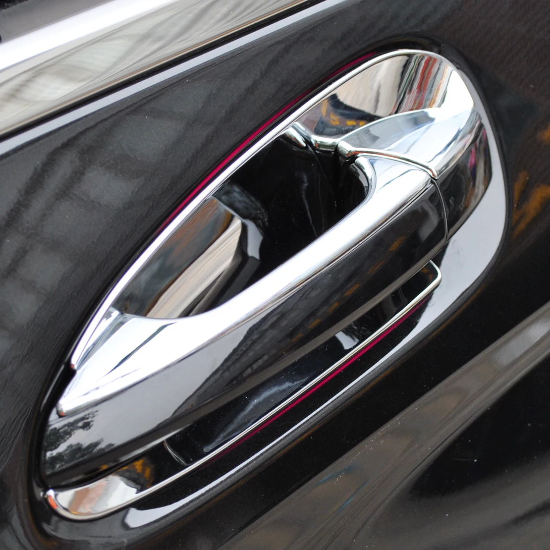 beler  Chrome Door Handle Cup Bowl Cover Trim For Mercedes Benz GLK-class X204 GLK300 GLK350 C-Class W204 2008-2010 2011 2012