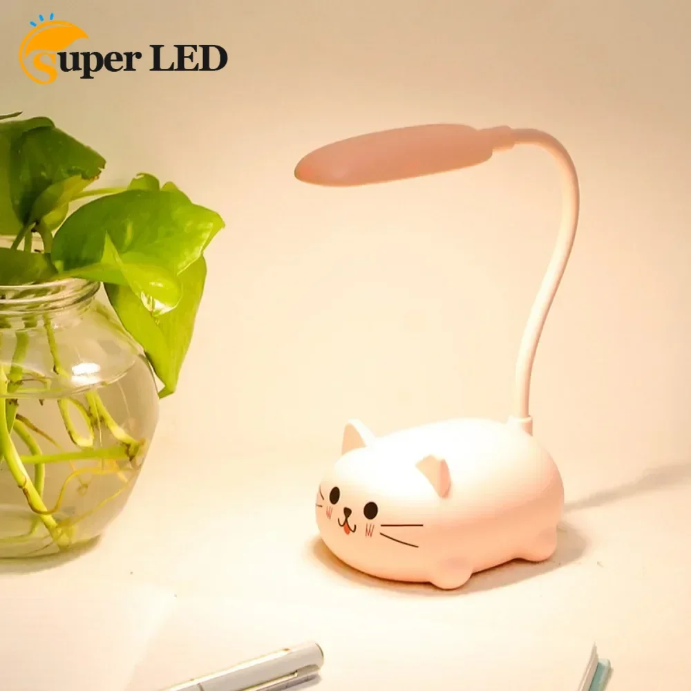 

USB Charging Sleep Night Light Cartoon Cute Pet Animal Panda Pig Cat Dog Eye Protection Energy Saving Reading Light