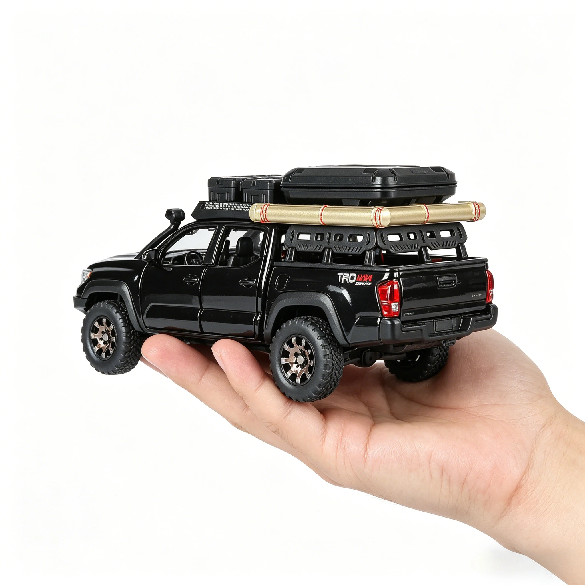 

1:32 Tacoma TRO Off Road Pickup Truck Alloy Diecast Travel Version Model Sound & Light Mini GT Ornament Collection