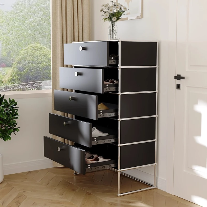 

home furniture Modern Simple Locker Stainless Steel Combination Cabinet Shoerack shoe rack Shoes organizer living room cabinets