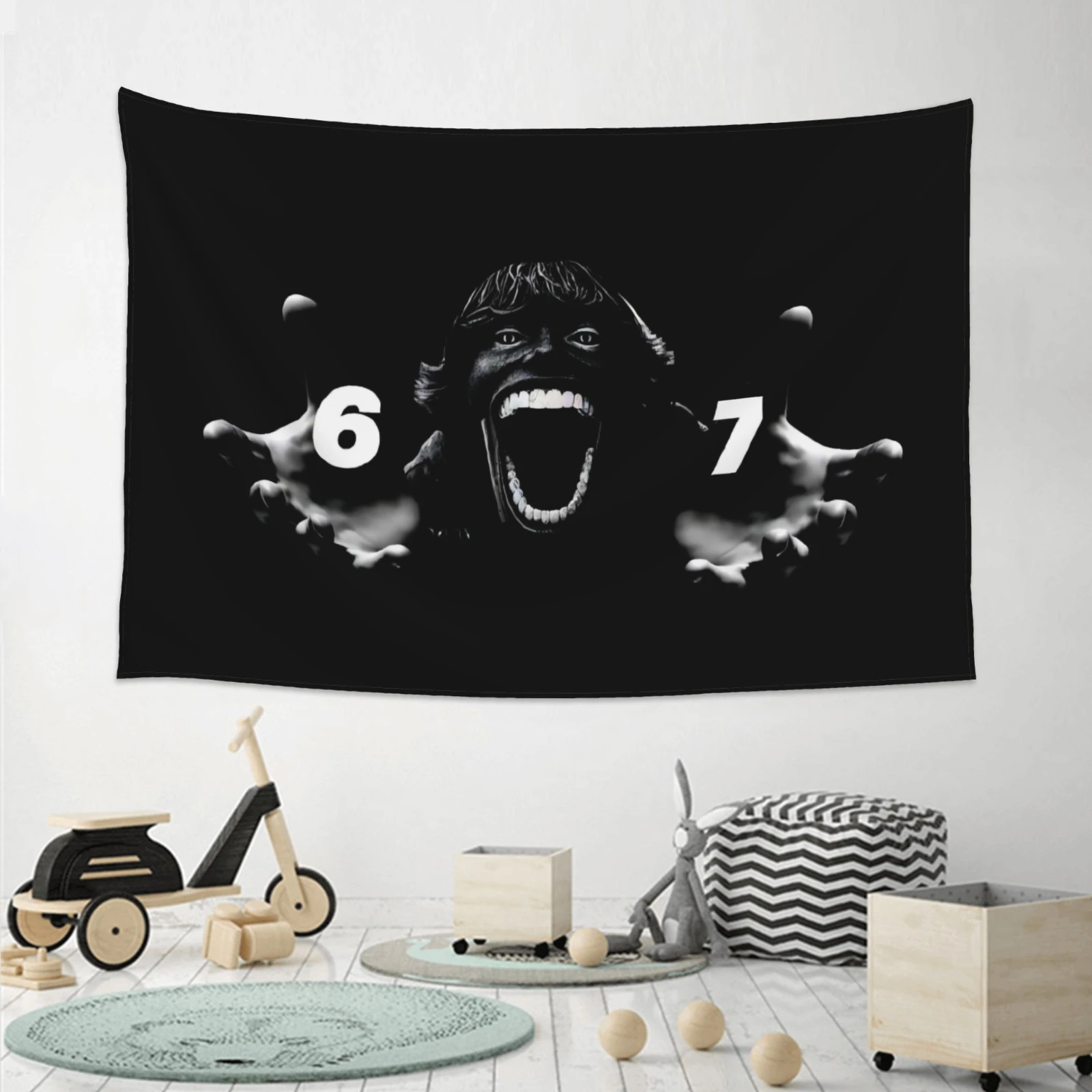 67 Meme Concert Banner Funny Design Tapestry Ideal for Living Rooms Bedrooms Offices Dorms Birthdays and Home Decor Perfect Gift