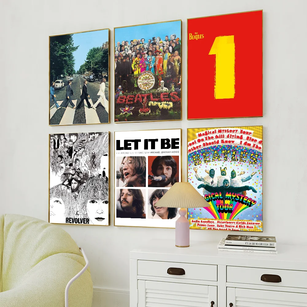 Band Singer The B-Beatles Abbey Road Remastered Poster Art Wall Painting Stickers Decor Aesthetic Indoor Home Bar Coffee House