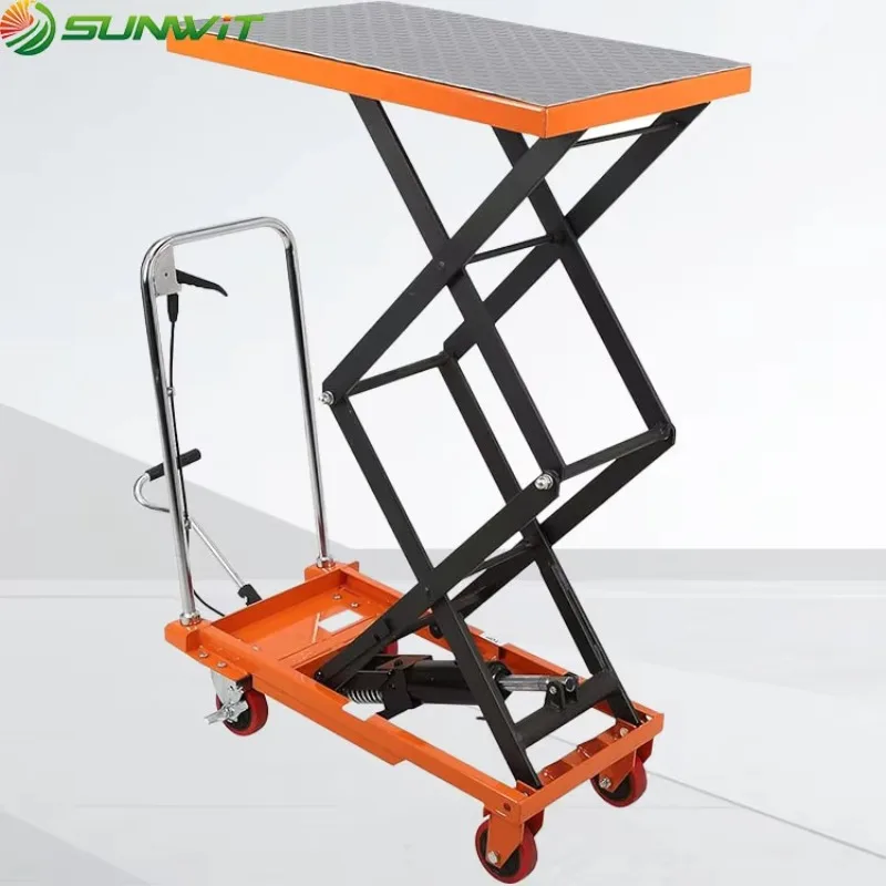 

XMSJ 350kg Portable Manual Hydraulic Lifting Platform / Hand Hydraulic Lift Table Trolley
