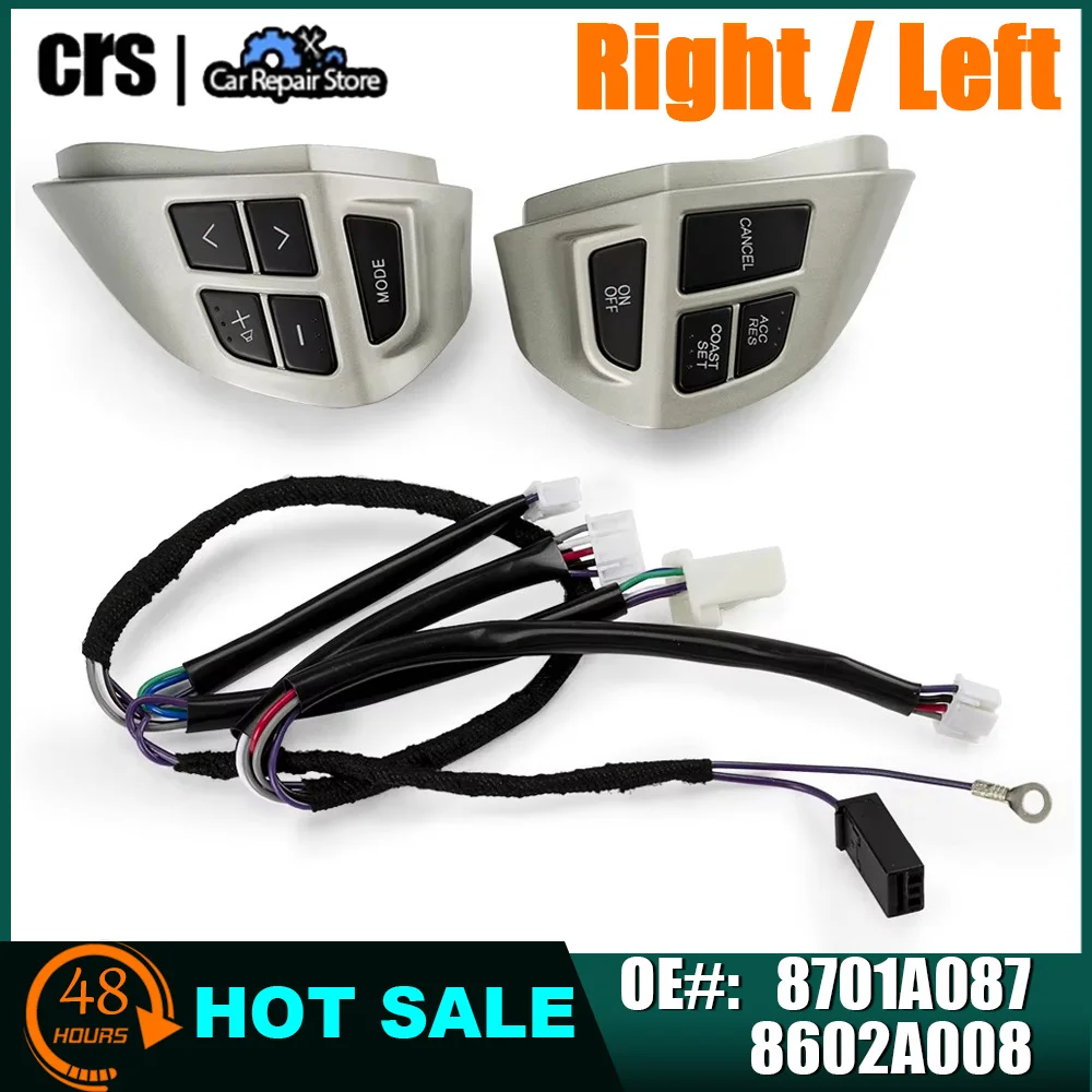 Steering Wheel Control Switch right left with Wire 8701A087 8602A008 For Mitsubishi ASX L200 Laner Outlander Pajero Sport 2012