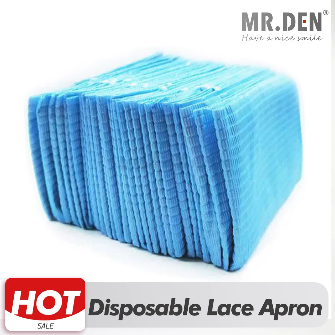 

30Pcs Dental Materials Disposable Neckerchief Blue Medical Paper Scarf Medical Shop Towels Lacing Waterproof Bib Beauty Salon