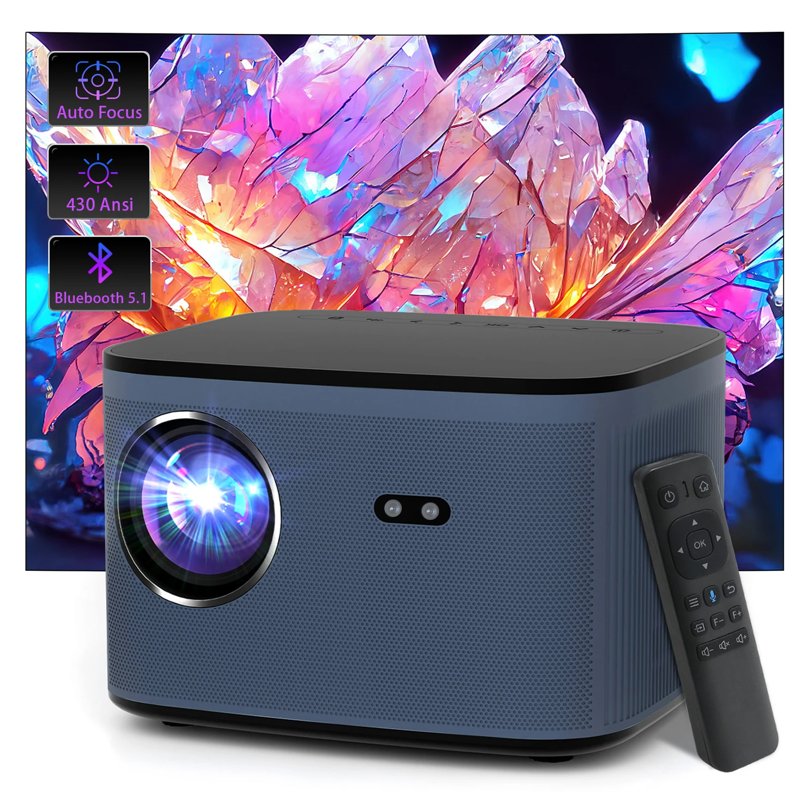 

LightValve 2024 New HD Chinese Av Video Projector Wireless 4k Support 1080p Native Mini Portable Projecteur Smart Proyectores