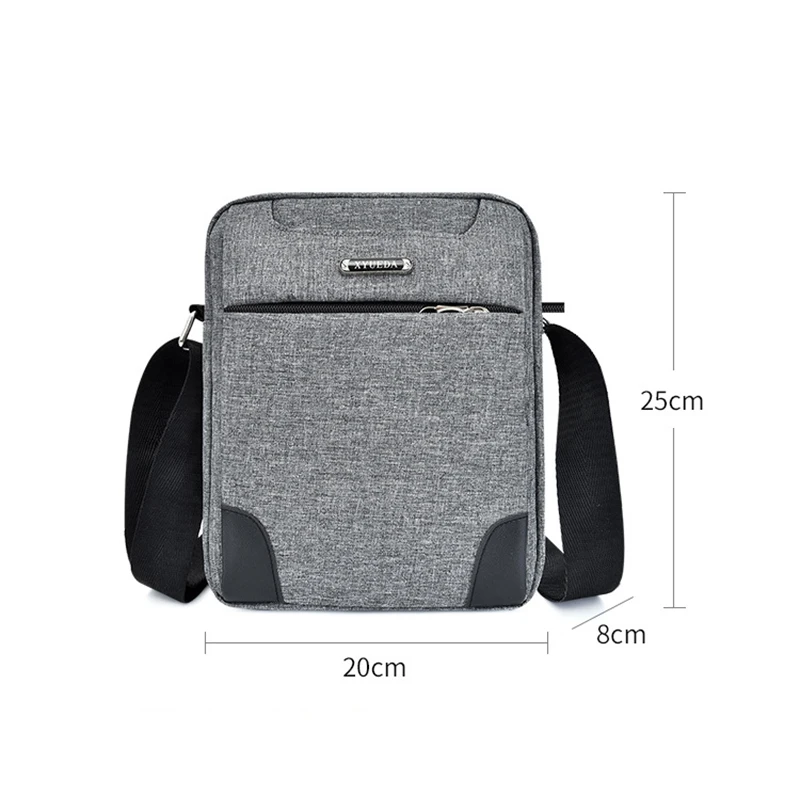 Men\'s Business Casual Shoulder Bag Travel Trend Oxford Cloth Messenger Bag Men\'s Lightweight Zipper Storage Small Crossbody Bags